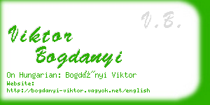 viktor bogdanyi business card